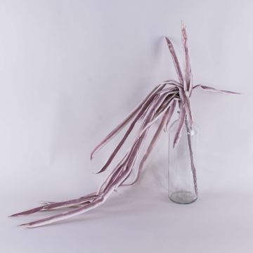 Konstgjort sjögräs av plastskum AURELIUS, på stickpinne, violett-vit, 85cm