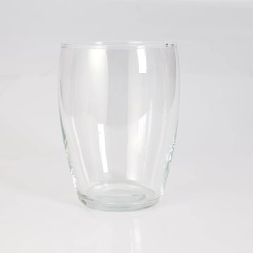 Rund glasvas HENRY, klar, 19cm, Ø13,5cm