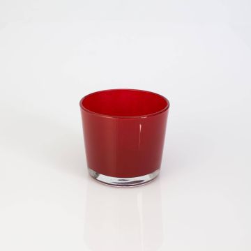 Stort te-ljusglas ALENA, rött, 8,5cm, Ø10cm