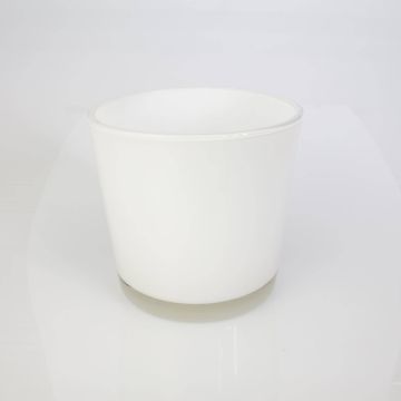 Glasöverkruka ALENA, vit, 16cm, Ø17cm Glasöverkruka ALENA, vit, 16cm, Ø17cm
