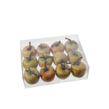 Dekorationsfrukt äpple ALVANO, 12 stycken, grön-gul, 4cm, Ø4,5cm Dekorationsfrukt äpple ALVANO, 12 stycken, grön-gul, 4cm, Ø4,5cm