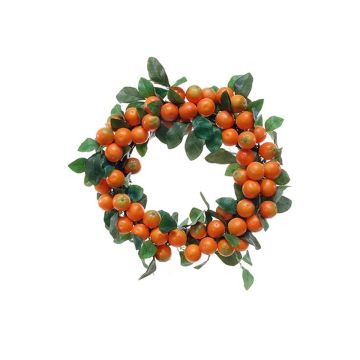 Dekorativ krans KERRIE av mandariner, orange, Ø40cm Dekorativ krans KERRIE av mandariner, orange, Ø40cm
