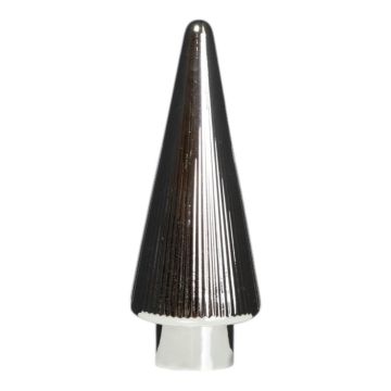 Dekorativ glasjulgran RICON, metallisk, silver, 31,5cm, Ø11,5cm Dekorativ glasjulgran RICON, metallisk, silver, 31,5cm, Ø11,5cm