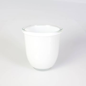 Orkidékruka i glas FYNN, vit, 15cm, Ø13,5cm Orkidékruka i glas FYNN, vit, 15cm, Ø13,5cm