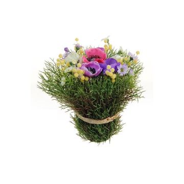 Konstgjord blomsterarrangemang anemon och prästkrage IKAIA, brokig, 19cm, Ø18cm Konstgjord blomsterarrangemang anemon och prästkrage IKAIA, brokig, 19cm, Ø18cm
