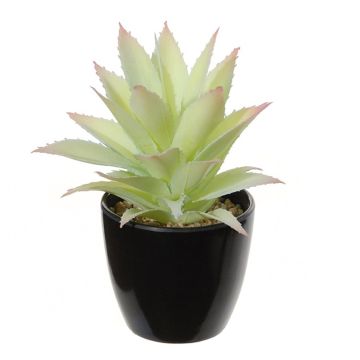Konstgjord Agave americana KOSEY, kruka, ljusgrön-röd, 16cm