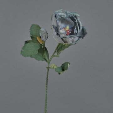 Konstgjord magnoliablomma GARETHO, Eco Collection, gråblå, 70cm, Ø10cm