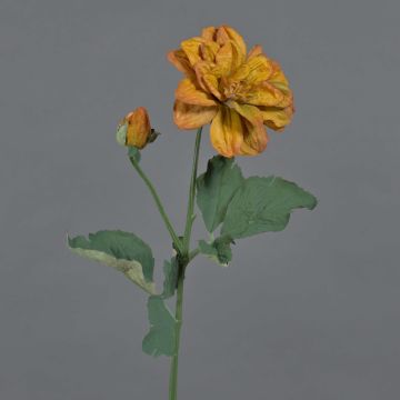 Konstgjord blomkvist, dahlia GINGER, Eco Collection, orange-gul, 60cm, Ø10cm Konstgjord blomkvist, dahlia GINGER, Eco Collection, orange-gul, 60cm, Ø10cm