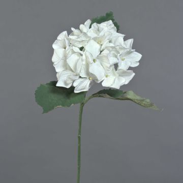 Konstgjord hortensia GUNILLA, Eco Collection, vit-lila, 60cm, Ø12cm
