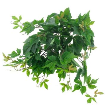Konstgjord treuddig jungfruranka, hängande, LEDURANA, Eco Collection, grön-orange, 50cm