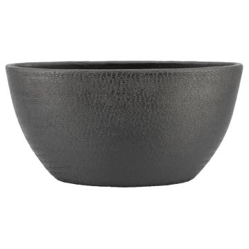 Oval keramikkruka DEIRA med ådring, mat svart, 49x20x25cm Oval keramikkruka DEIRA med ådring, mat svart, 49x20x25cm
