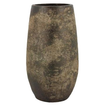 Keramikvas AROON med ådring, antikgrön, 50cm, Ø26cm