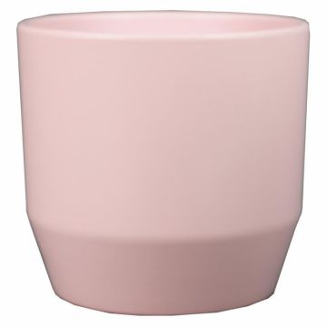 Blomkruka LENAS, keramik, ljusrosa-mat, 9cm, Ø8cm