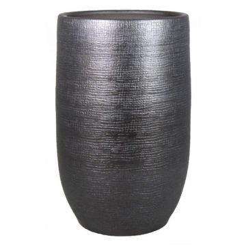Dekorationsvas AGAPE, keramik, med ådring, svart, 50cm, Ø32cm