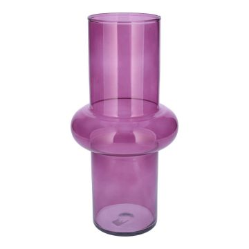 Blomvas ELSABEA, glas, återvunnet, violett-klar, 31cm, Ø15cm
