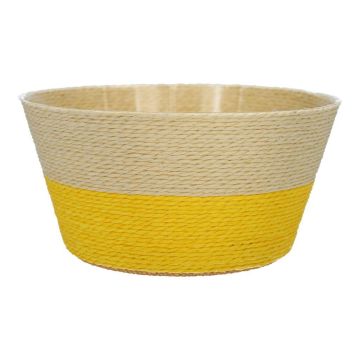 Planteringskorg NERIONKO DUO, beige-gul, 10cm, Ø19cm