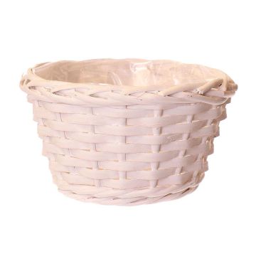 Blomkorg NAZARIO, vit, 11cm, Ø19cm