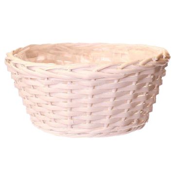 Blomkorg NAZARIO, vit, 13cm, Ø26cm