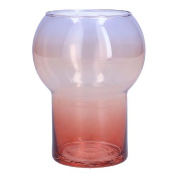 Dekorationsvas ONOFRIO, glas, lila-rosa-laxros-klar, 16cm, Ø12cm