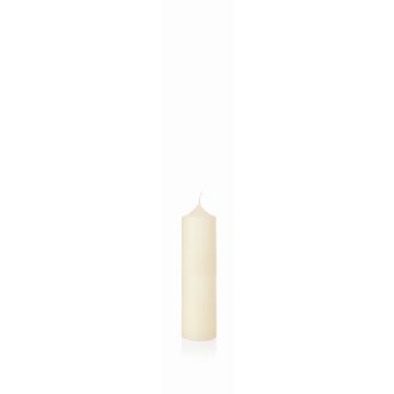 Spisvaxljus FRANZISKA, elfenben, 25cm, Ø7cm, 96 timmar - Tillverkad i Tyskland