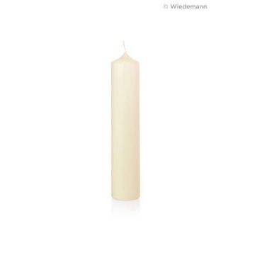 Altarljus NADEGE av 100 % ceresin, elfenben, 30cm, Ø7cm, 90h - Tillverkat i Tyskland