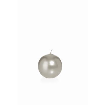 Rundljus ROSELLA, silver, Ø6cm, 10 timmar - Tillverkat i Tyskland Rundljus ROSELLA, silver, Ø6cm, 10 timmar - Tillverkat i Tyskland