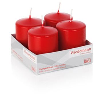 Adventskrans med blockljus JENARO, 4 st, röd, 8cm, Ø6cm, 29 timmar - Tillverkad i Tyskland Adventskrans med blockljus JENARO, 4 st, röd, 8cm, Ø6cm, 29 timmar - Tillverkad i Tyskland