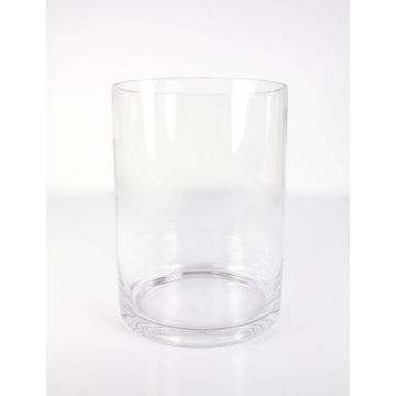 Cylindrisk glasvas SANSA EARTH, transparen, 25cm, Ø18,5cm