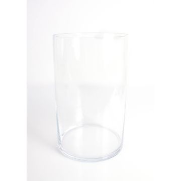 Glasvas, cylindrisk, SANSA EARTH, transparen, 30cm, Ø18,5cm