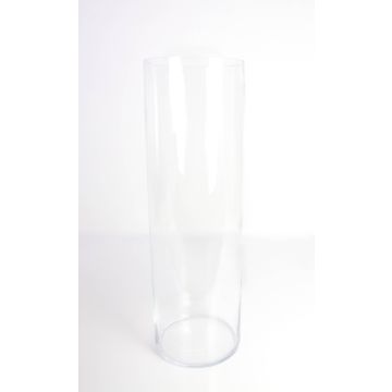 Glasvas, cylindrisk, SANSA EARTH, transparen, 60cm, Ø19cm