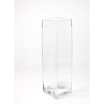 Fyrkantig blomvas JACK EARTH i glas, klar, 14x14x49cm