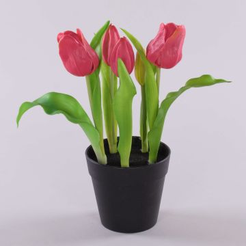 Konstgjord tulpan CAITLYN i dekorativ kruka, cerise-grön, 25cm, Ø2-6cm Konstgjord tulpan CAITLYN i dekorativ kruka, cerise-grön, 25cm, Ø2-6cm