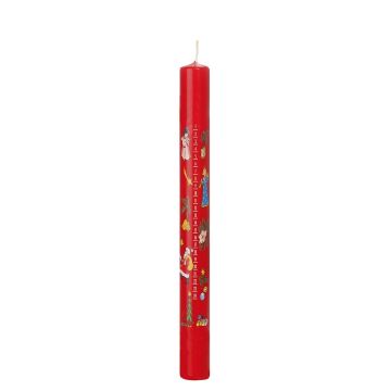 Adventskalender med stavljus TEMPERANCE, adventsdagar med fototryck, röd-färgglad, 25cm, Ø2,3cm - Tillverkad i Tyskland Adventskalender med stavljus TEMPERANCE, adventsdagar med fototryck, röd-färgglad, 25cm, Ø2,3cm - Tillverkad i Tyskland