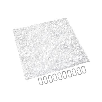 Rumsavdelare, hängande element LUCIE, linjer, klar, 4-pack, 30cm