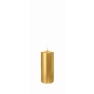 Julstearinljus ROSELLA, guld, 15cm, Ø6cm, 54 timmar - Tillverkat i Tyskland