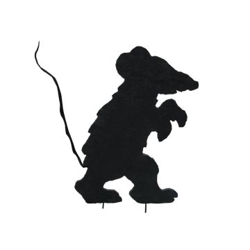 Halloween-dekoration silhuettmus SPOOKY MOUSE, svart, 56cm