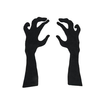 Halloween-dekoration silhuett händer SPOOKY HANDS, svart, 40cm Halloween-dekoration silhuett händer SPOOKY HANDS, svart, 40cm
