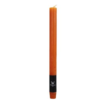 Stavljus AURORA, orange, 27cm, Ø2,2cm, 10 timmar - Tillverkad i Tyskland