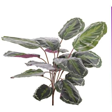 Konstgjord Calathea-medaljong BRIHANNA på stödpinne, grön, 75cm