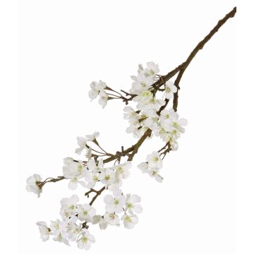 Konstgjord äppelblomkvist LINDJA med blommor, vit, 105cm