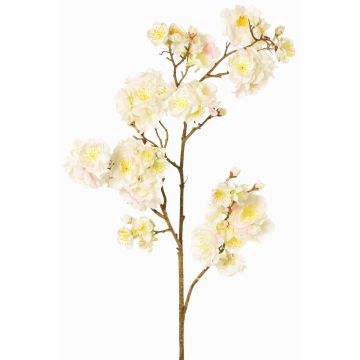 Konstgjord japansk körsbärsblomkvist RUKIA med blommor, vit-rosa, 90cm, Ø3-6cm
