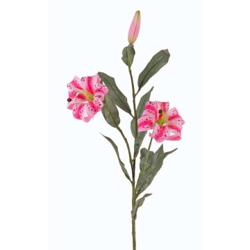 Konstgjord gren med turkisk lilja DANBI, cerise-rosa, 85cm, Ø9cm