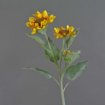 Konstgjord solrosgren LUPATA, gul, 90cm, Ø11-14cm