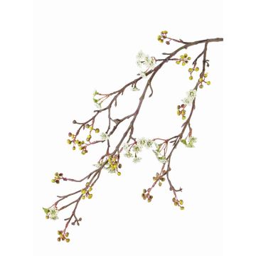 Konstgjord lönngren TABIO med blommor, vit-grön, 95cm Konstgjord lönngren TABIO med blommor, vit-grön, 95cm