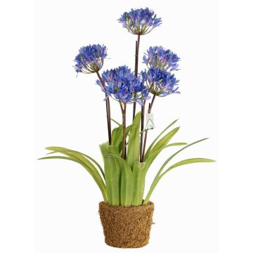 Konstgjord agapanthus INJALA i jordklump, blå-lila, 80cm, Ø11cm