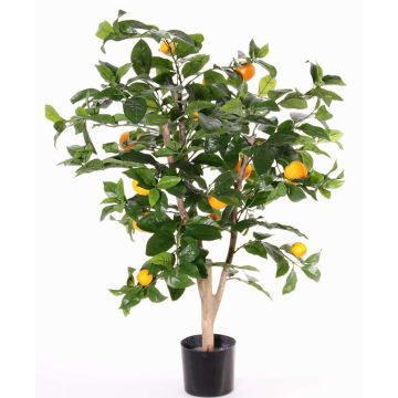 Konstgjord apelsinträd TERUKI, naturstam, med frukter, 85cm