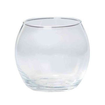 Rund te-ljushållare TOBI OCEAN i glas, transparen, 6,5cm, Ø8cm