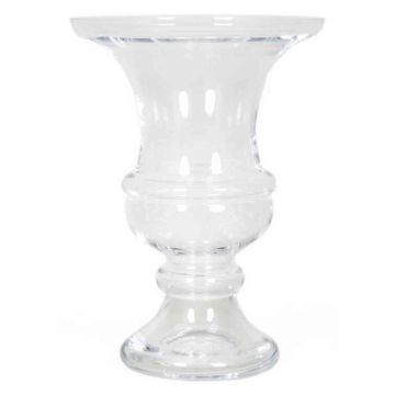 Vase på fot, pokal SONJA, glas, klar, 34cm, Ø25cm