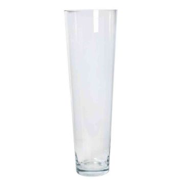 Konisk golvvase ANNA OCEAN i glas, klar, 70cm, Ø22cm