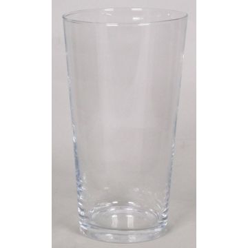 Konisk blomvas AMNA OCEAN i glas, transparen, 25cm, Ø14cm